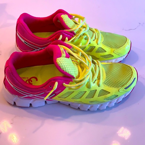 ASICS Gel-lyte33 running Shoes - Neon Yellow and Pink size 8 - Picture 3 of 13